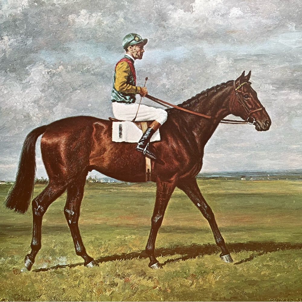 Richard Stone Reeves print book page thoroughbred horse racing double sided art